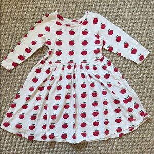Pink Chicken Steph Dress Apple Print